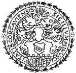 Jirkov, menší městská pečeť - č. 3, užitá v roce 1608, 1661 (kresba Karel Liška).